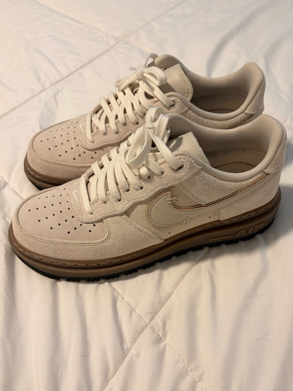 Nike Air Force 1 Low Luxe 'Light Orewood Brown Gum' Mens US Size 10